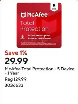 Staples McAfee Total Protection offer