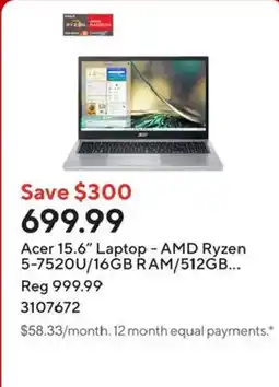 Staples Acer 15.6" Laptop offer