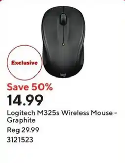 Staples Logitech M325s Wireless Mouse - Graphite offer