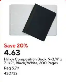 Staples Hilroy Composition Book offer