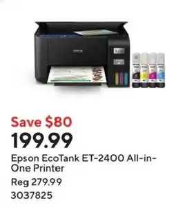 Staples Epson EcoTank ET-2400 All-in-One Printer offer