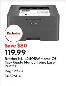 Staples Brother HL-L2405W Home Office-Ready Monochrome Laser Printer offer