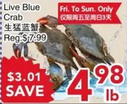 Yours Food Mart Live Blue Crab offer