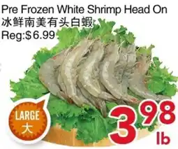 Yours Food Mart Pre Frozen White Shrimp Head On offer