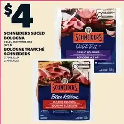 Loblaws Schneiders sliced bologna selected varieties offer