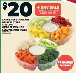 Loblaws Large vegetable or fruit platter offer
