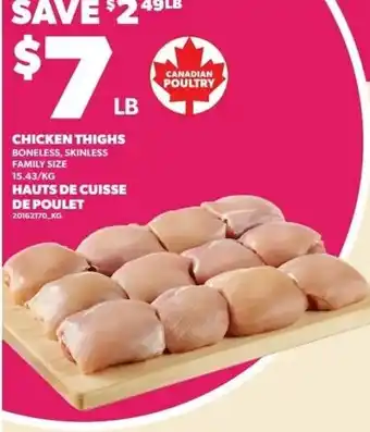 Loblaws Canadian poultry chicken thighs boneless skinless offer