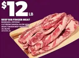 Zehrs Markets Beef rib finger meat offer