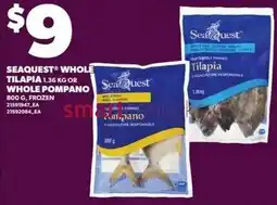 Zehrs Markets Seaquest whole tilapia 1.36 kg or whole pompano offer
