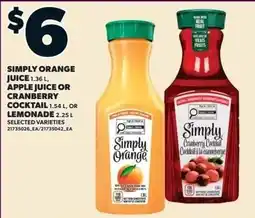 Loblaws Simply orange juice offer