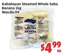 Top Food Supermarket Kababayan steamed whole saba banana offer