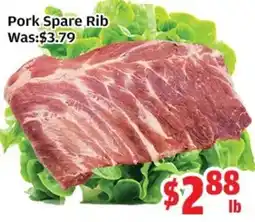 Top Food Supermarket Pork Spare Rib offer