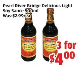 Top Food Supermarket Pearl River Bridge Delicious Light Soy Sauce offer