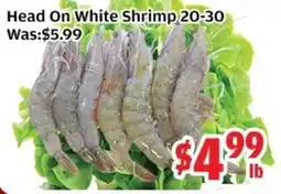 Top Food Supermarket Head On White Shrimp offer
