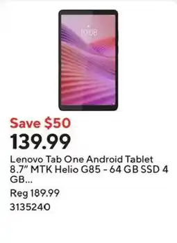 Staples Lenovo Tab One Android Tablet offer