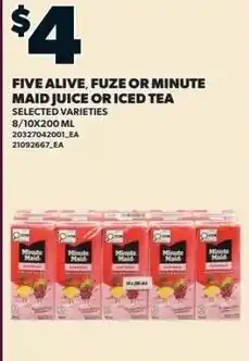 Five Alive, Fuze or Minute Maid juice or iced tea