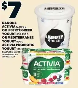 Zehrs Markets Danone activia yogurt offer