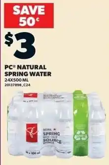 Zehrs Markets PC natural spring water offer