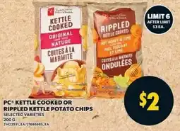 Zehrs Markets PC kettle cooked or rippled kettle potato chips offer