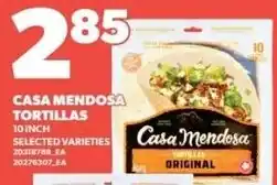 Zehrs Markets Casa Mendoza tortillas offer