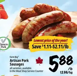 Farm Boy Farm Boy Artisan Pork Sausages offer