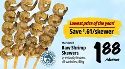 Farm Boy Good Catch Marinated Raw Shrimp Skewers offer