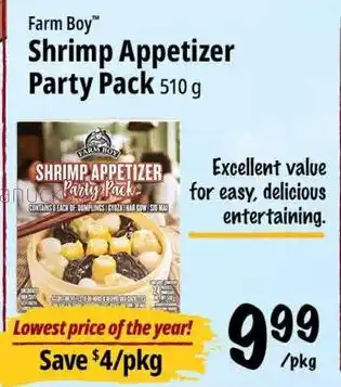 Farm Boy Shrimp Appetizer Party Pack
