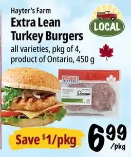 Farm Boy Hayter's Farm Extra Lean Turkey Burgers offer