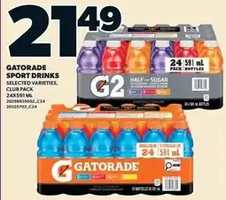 Zehrs Markets Gatorade sport drinks selected varieties club pack offer