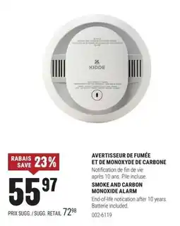 BMR Xidde smoke and carbon monoxide alarm offer