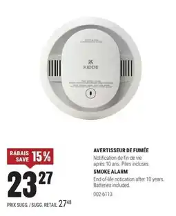 BMR Kiddde smoke alarm offer
