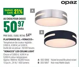 BMR Opaz venacco led ceiling light offer