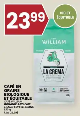 Rachelle-Bery Grocery Café William organic and fair trade coffee beans offer
