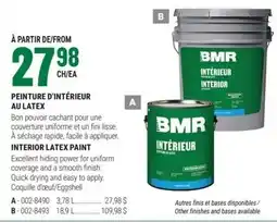 BMR Bmr interior latex paint offer