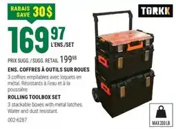BMR Torkk rolling toolbox set offer