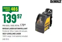 BMR DeWalt self-leveling laser offer