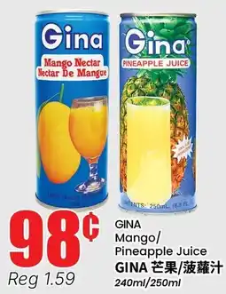 Btrust Supermarket Gina mango/pineapple juice offer