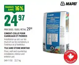 BMR Mapei tile and stone mortar offer