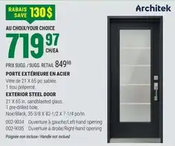 BMR Architek exterior steel door offer