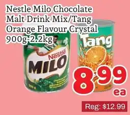 Fresh Value Nestle Milo Chocolate Malt Drink Mix Tang Orange Flavour Crystal offer