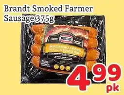 Fresh Value Brandt smoked farmer sausage offer