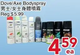 Yours Food Mart Dove/Axe Bodyspray offer