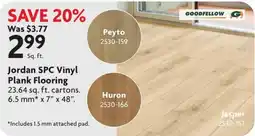 Home Hardware Goodfellow Jordan SPC Vinyl Plank Flooring offer
