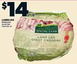 Zehrs Markets Spring lamb lamb leg offer