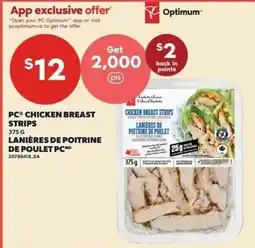 Loblaws PC chicken breast strips offer