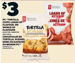 Loblaws PC tortilla chips offer