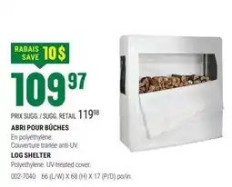 BMR Log Shelter offer