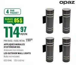 BMR Opaz led outdoor wall lights offer
