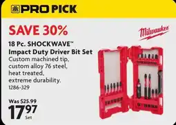 Home Hardware Milwaukee 18 Pc. Shockwave Impact Duty Driver Bit Set offer