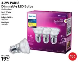 Home Hardware Philips 4.2w par16 dimmable led bulbs offer